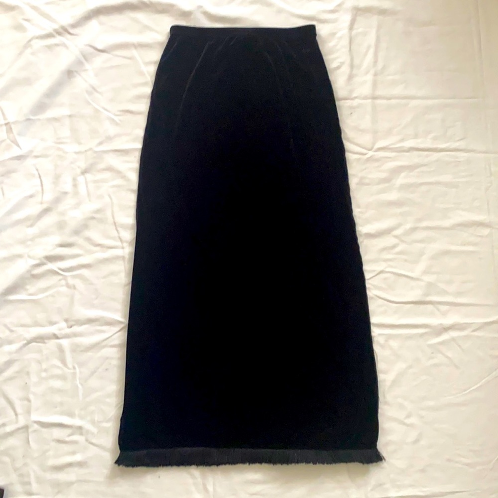 Sonia Rykiel black maxi velvet skirt 16 years